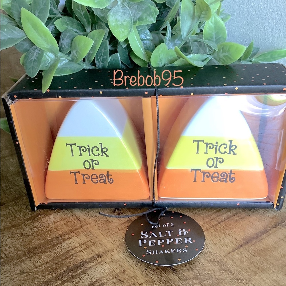 Candy Corn Ceramic Salt and Pepper Shakers
